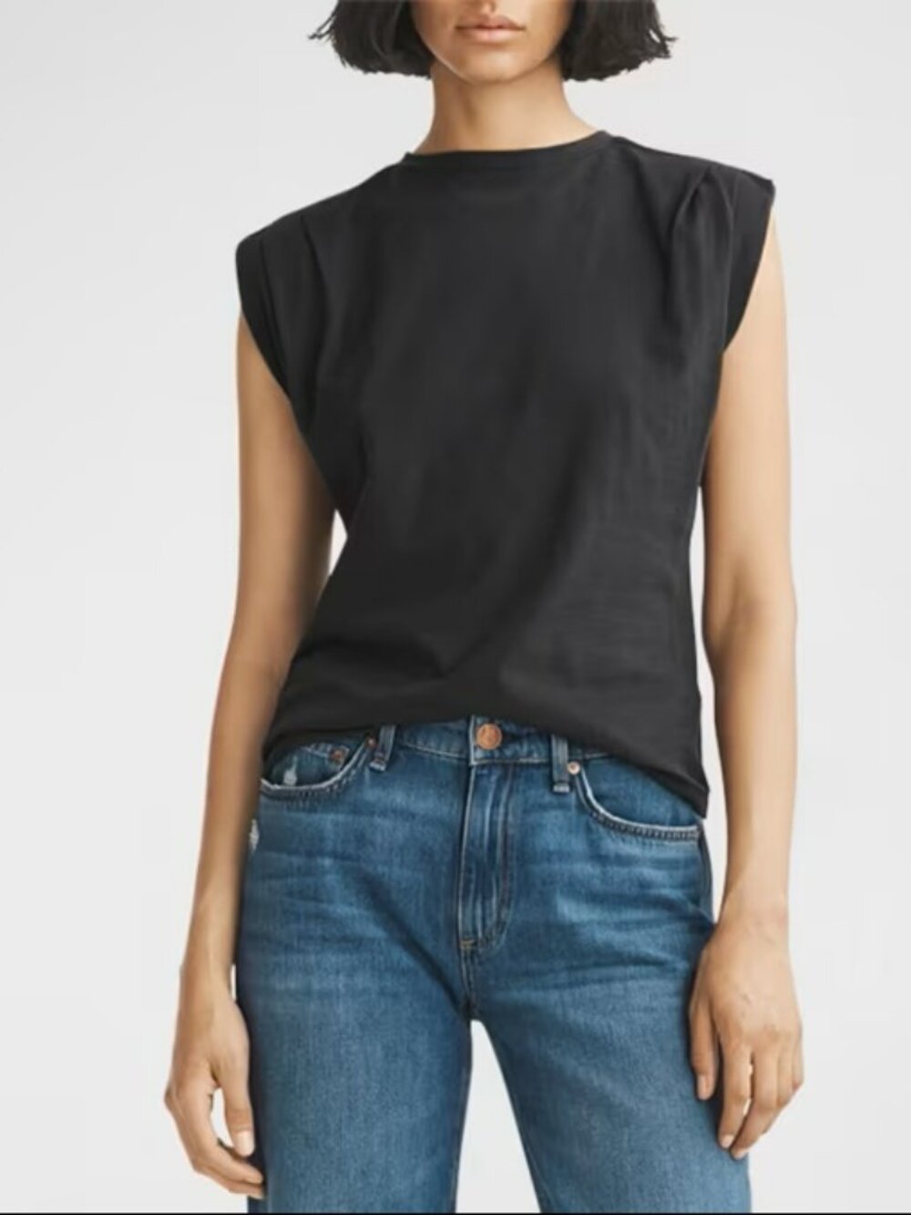 Rag & Bone - The Slub Pleat Tank | Black l Size L